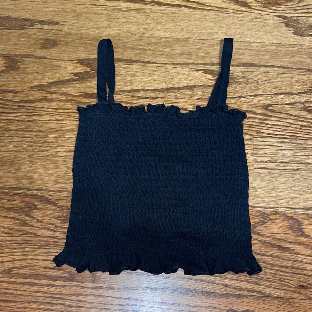Aritzia Sunday Best Black Ruched Tank